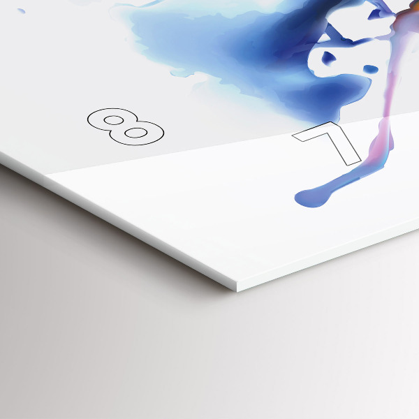 Zegar szklany poziomy Lew – akwarela