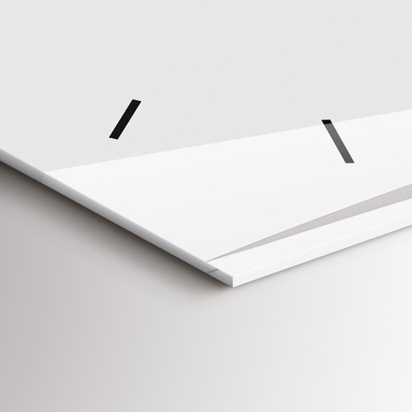 Zegar szklany poziomy Abstrakcyjne liście