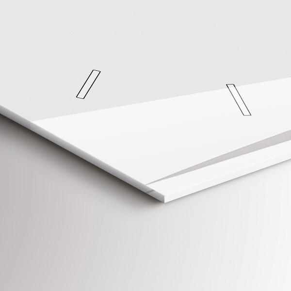 Zegar szklany poziomy Abstrakcyjne liście