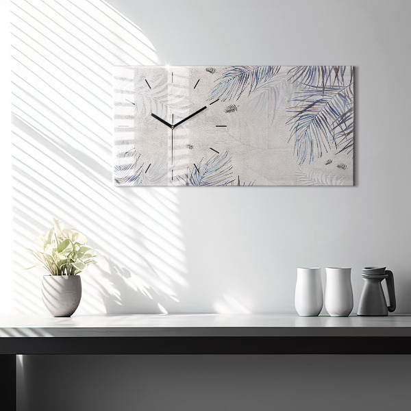 Zegar poziomy Liść palmowy