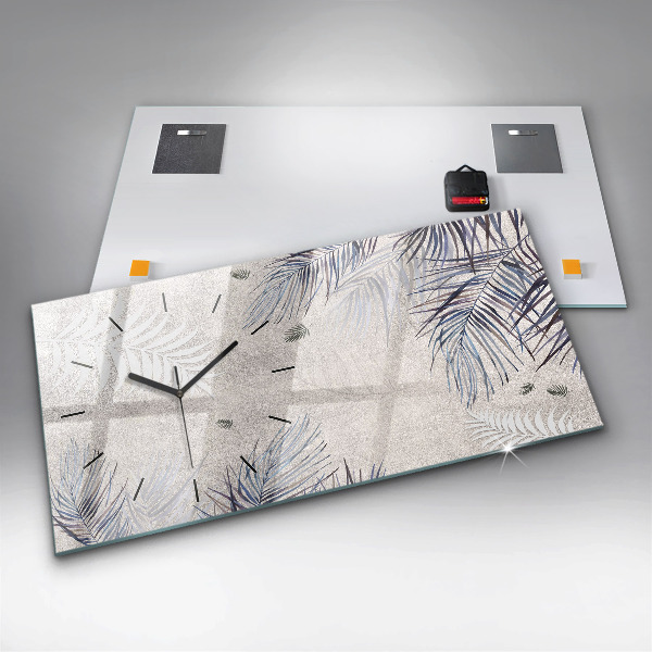 Zegar poziomy Liść palmowy