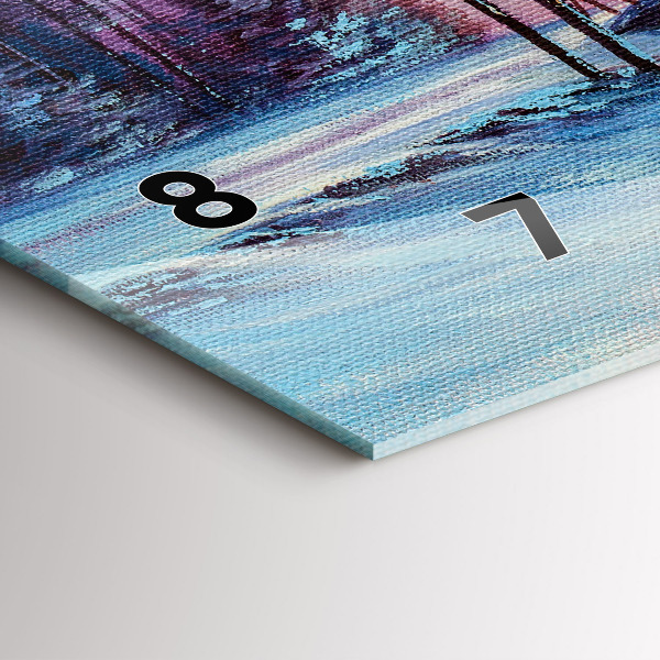 Zegar poziomy Choinka i most