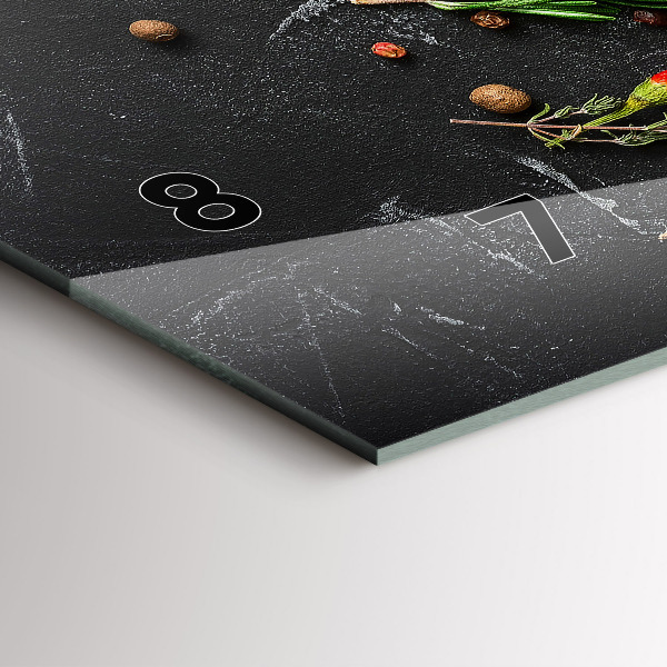 Zegar poziomy Przyprawy na blacie