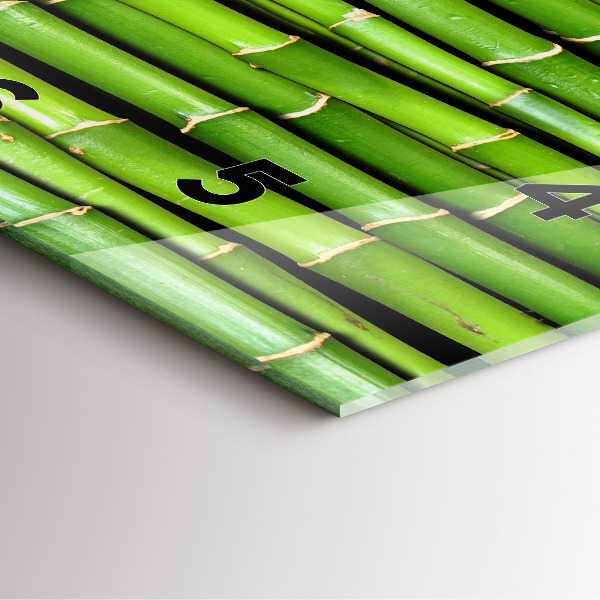 Kwadratowy zegar Bambus Azjatycki