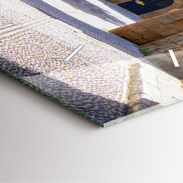 Kwadratowy zegar Malownicza ulica Rodos