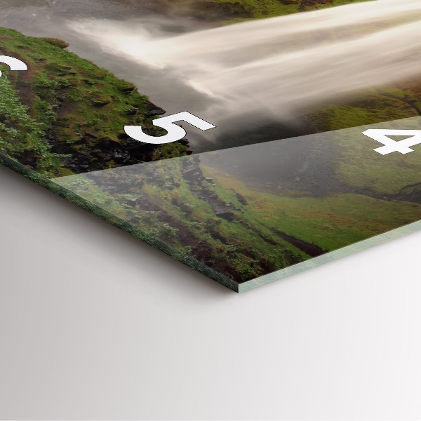 Kwadratowy zegar Wodospad na Islandii