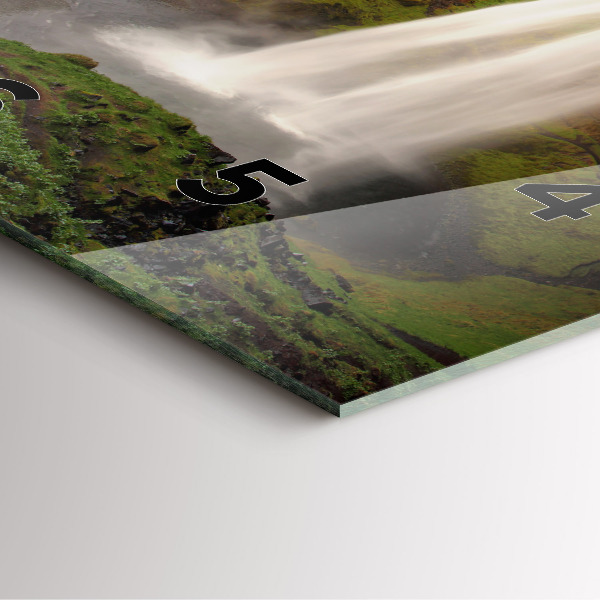 Kwadratowy zegar Wodospad na Islandii