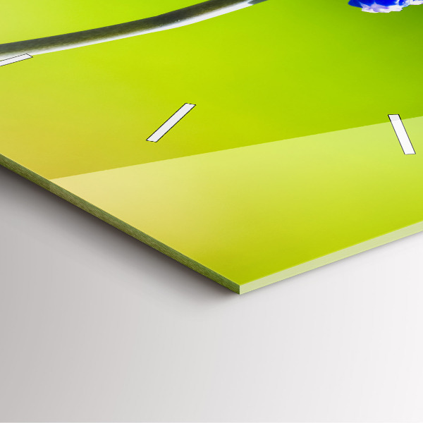 Kwadratowy zegar Niebieskie kwiaty