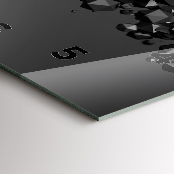 Kwadratowy zegar Czarna abstrakcja