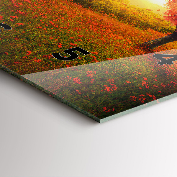 Kwadratowy zegar Miłosne drzewo-serce