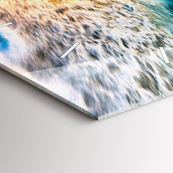 Kwadratowy zegar Plaża, morze i piasek