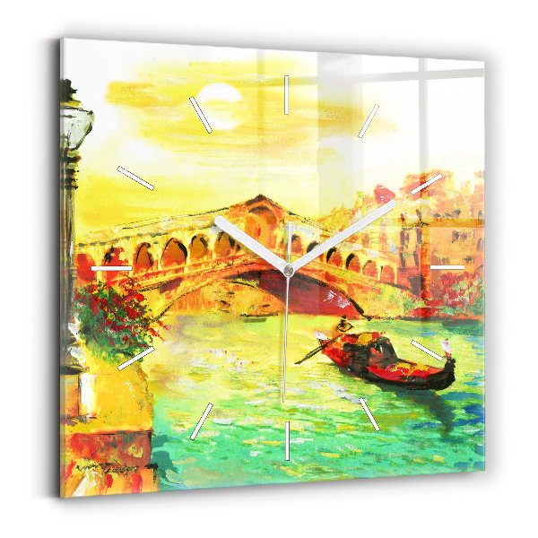 Kwadratowy zegar Wenecja Most Rialto