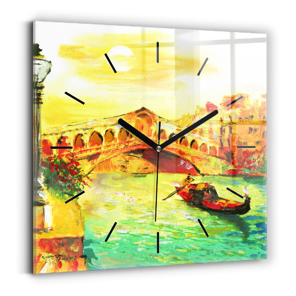 Kwadratowy zegar Wenecja Most Rialto