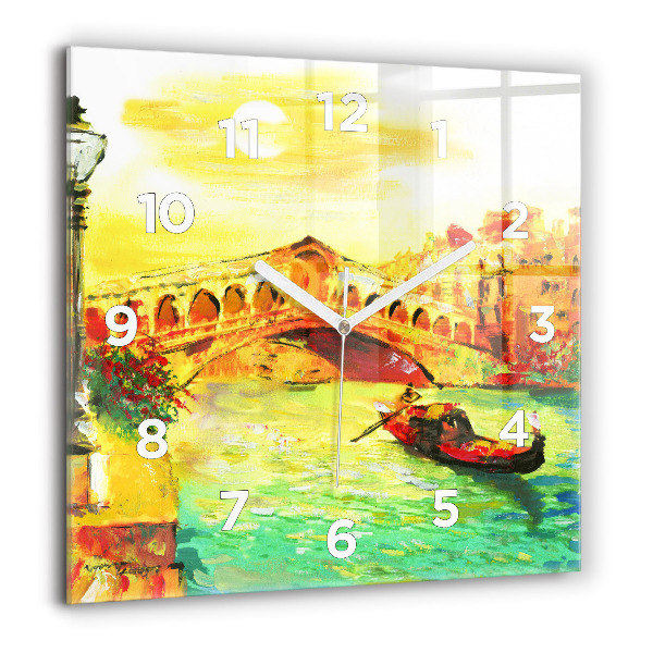 Kwadratowy zegar Wenecja Most Rialto