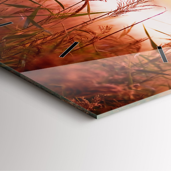 Kwadratowy zegar Mglisty poranek