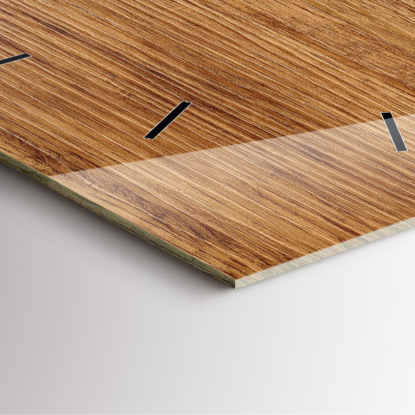 Kwadratowy zegar Jasne drewno