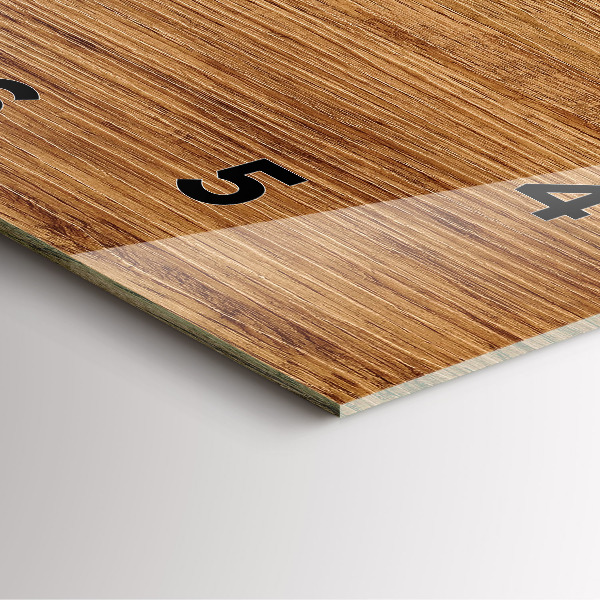 Kwadratowy zegar Jasne drewno