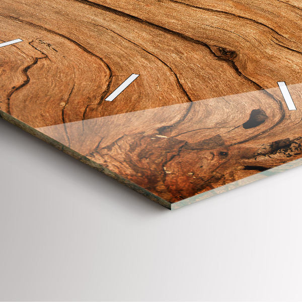 Kwadratowy zegar Stare drewno