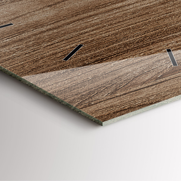 Zegar ścienny kwadratowy Ciemne drewno