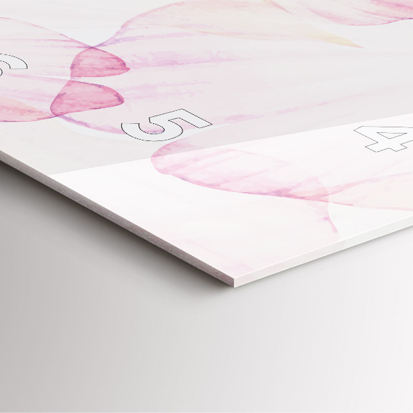 Kwadratowy zegar Akwarelowe płatki