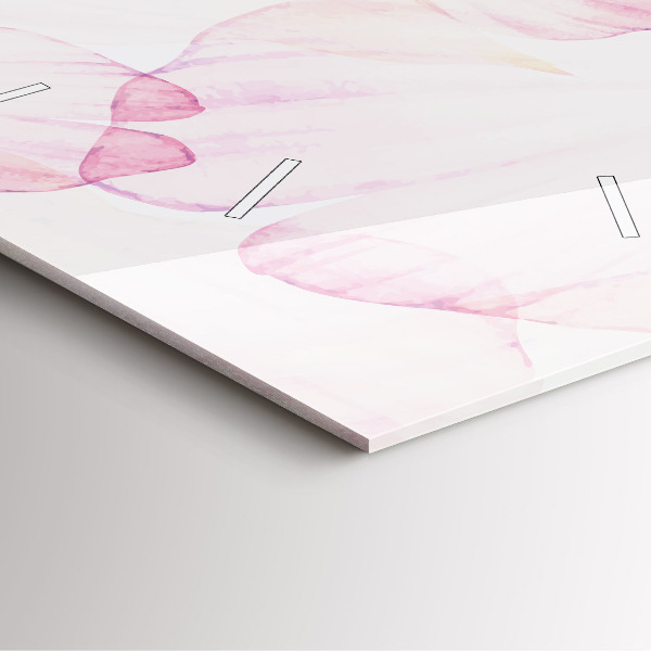 Kwadratowy zegar Akwarelowe płatki