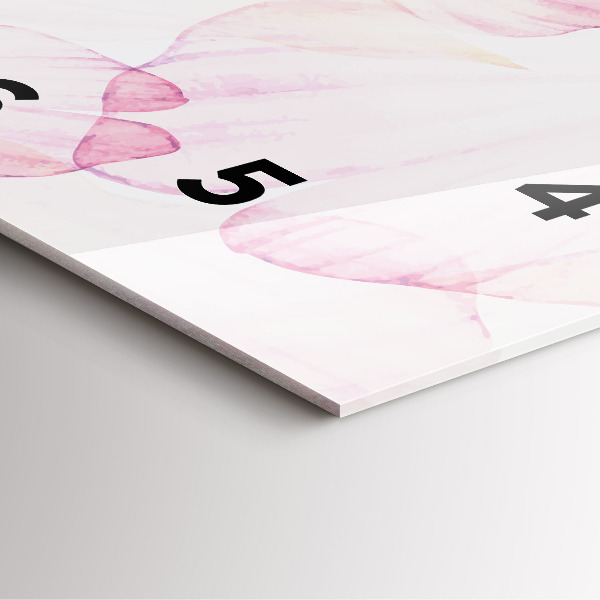 Kwadratowy zegar Akwarelowe płatki