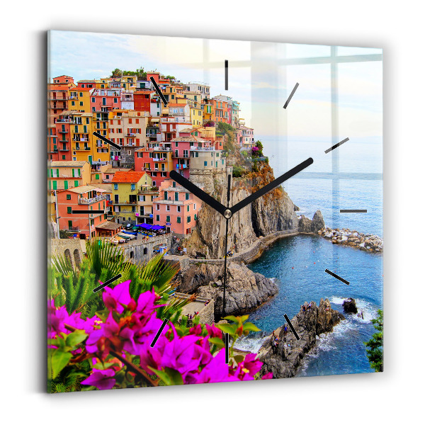 Kwadratowy zegar Wybrzeże Cinque Terre