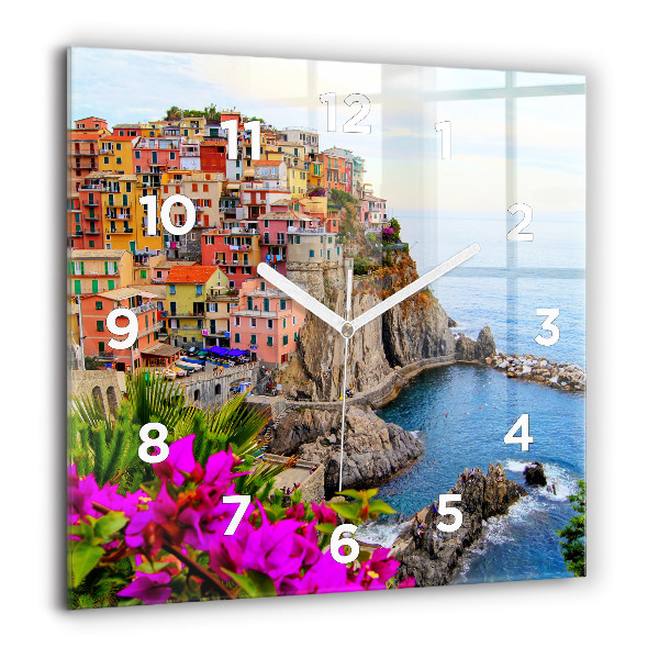 Kwadratowy zegar Wybrzeże Cinque Terre