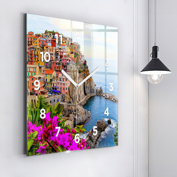 Kwadratowy zegar Wybrzeże Cinque Terre