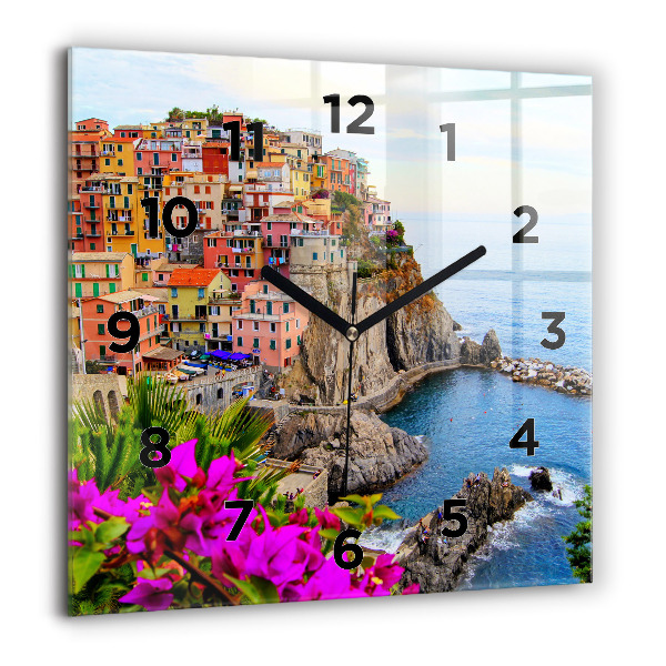 Kwadratowy zegar Wybrzeże Cinque Terre