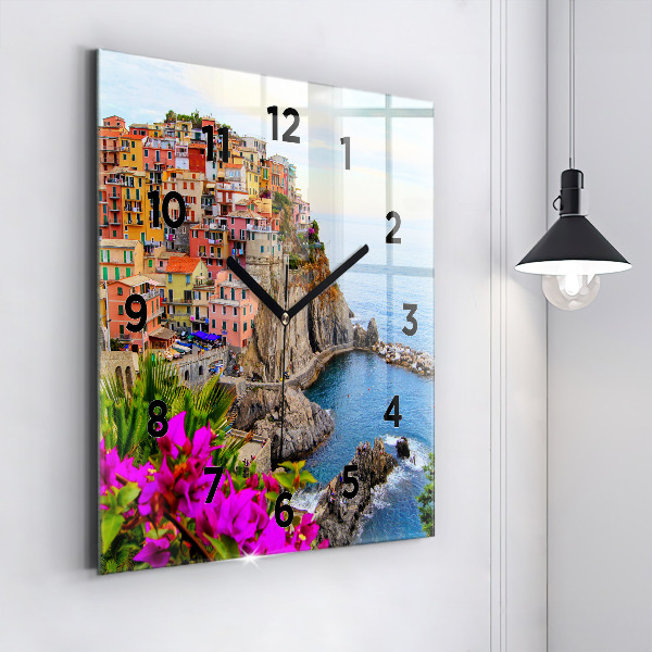 Kwadratowy zegar Wybrzeże Cinque Terre
