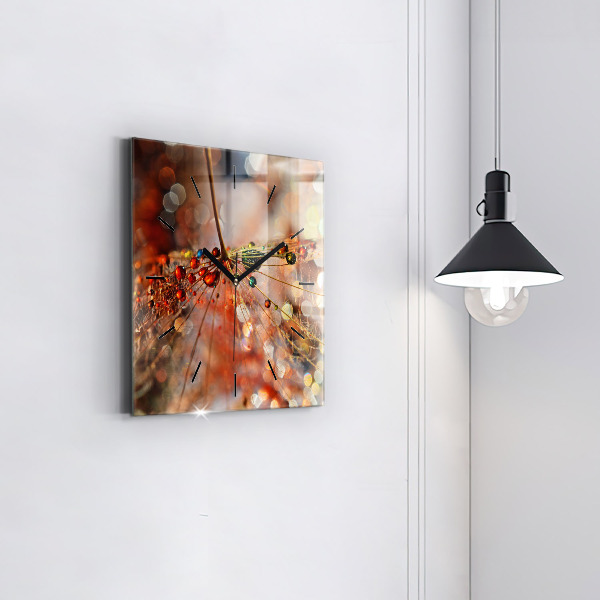 Kwadratowy zegar Dmuchawiec z rosą