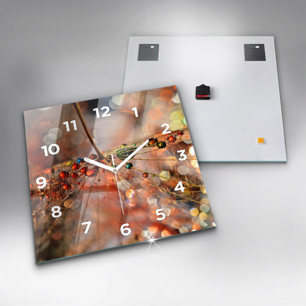 Kwadratowy zegar Dmuchawiec z rosą
