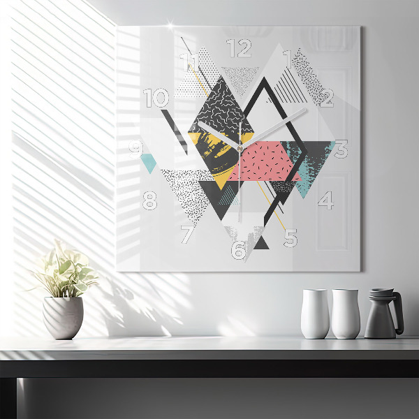 Kwadratowy zegar Wzór geometryczny