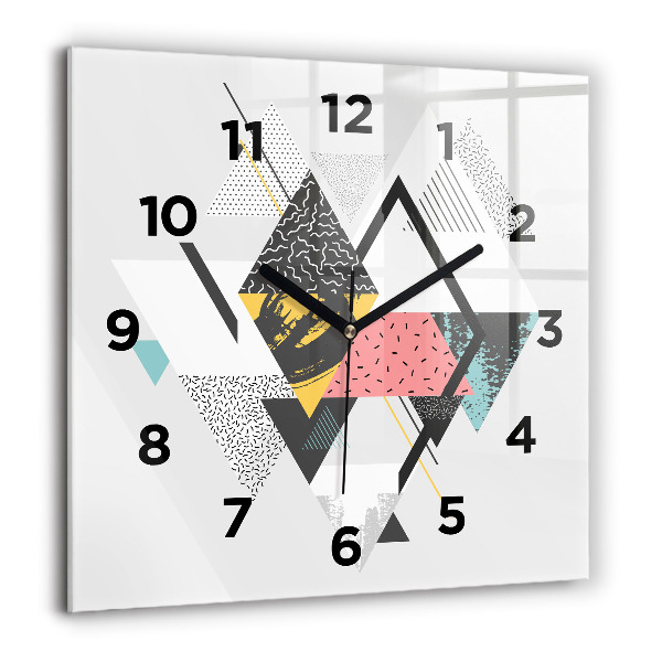 Kwadratowy zegar Wzór geometryczny