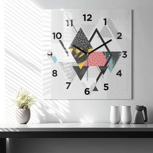 Kwadratowy zegar Wzór geometryczny