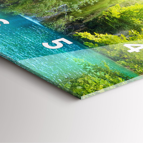 Kwadratowy zegar Krajobraz laguny