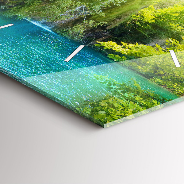 Kwadratowy zegar Krajobraz laguny