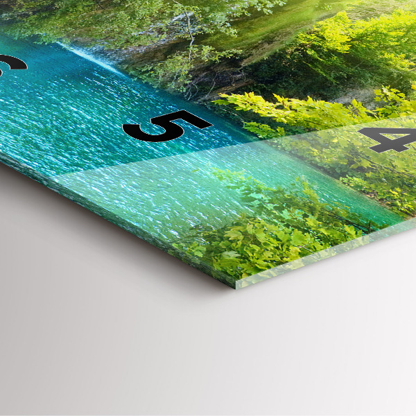 Kwadratowy zegar Krajobraz laguny