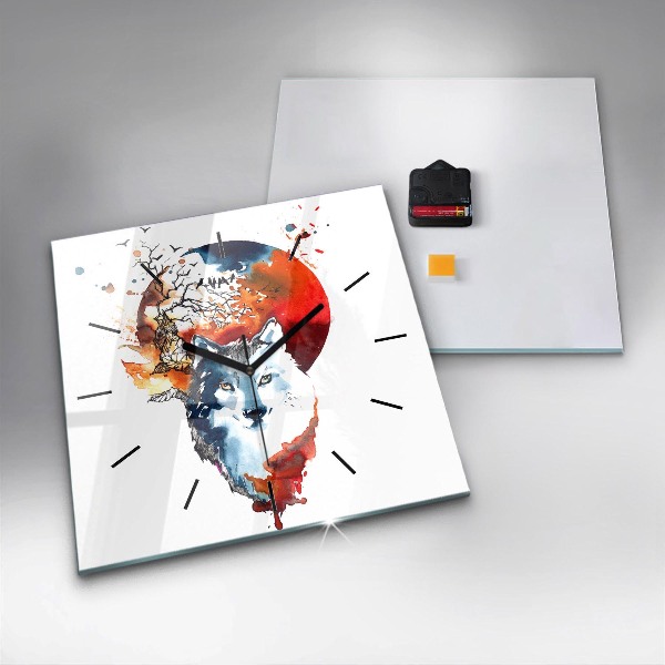 Kwadratowy zegar Wilk i Pełnia