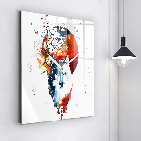 Kwadratowy zegar Wilk i Pełnia