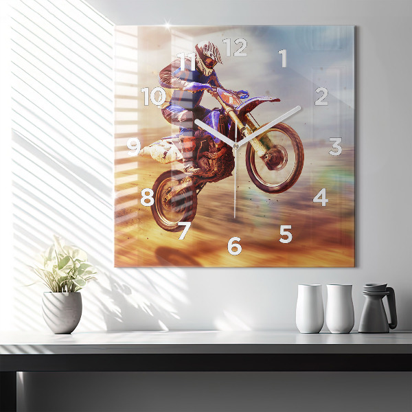 Kwadratowy zegar Motocross Enduro