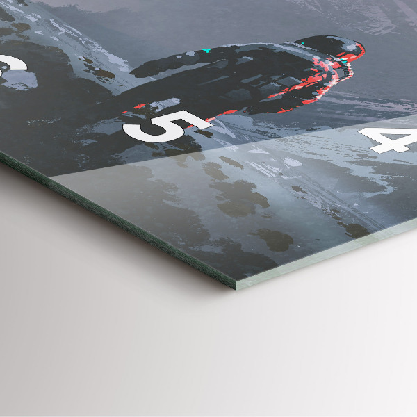 Kwadratowy zegar Astronauci Mleczna Droga