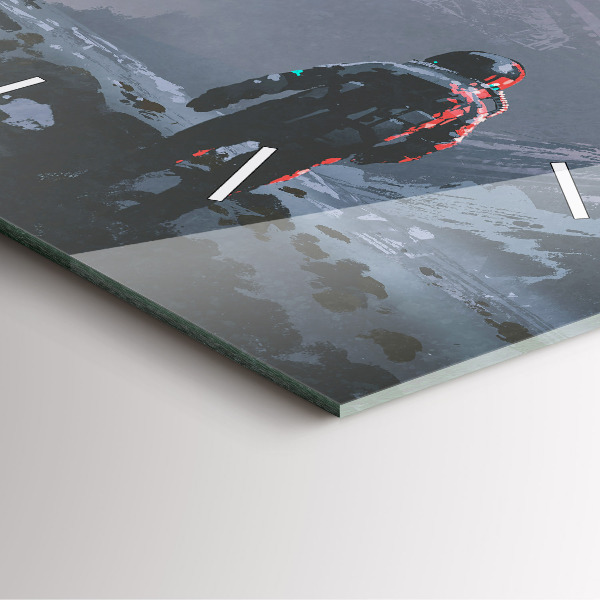 Kwadratowy zegar Astronauci Mleczna Droga