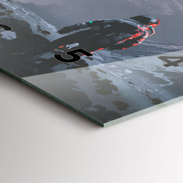 Kwadratowy zegar Astronauci Mleczna Droga