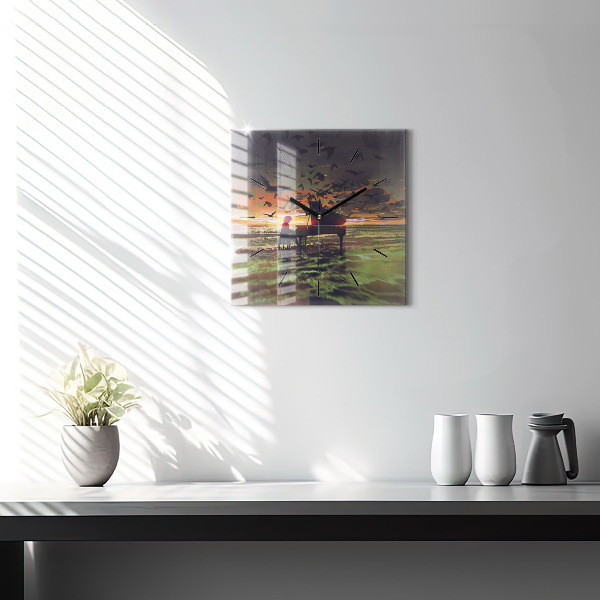 Kwadratowy zegar Koncert na plaży