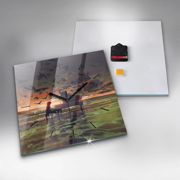 Kwadratowy zegar Koncert na plaży