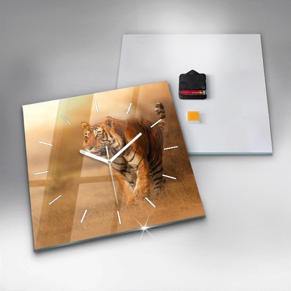 Kwadratowy zegar Polowanie Tygrys