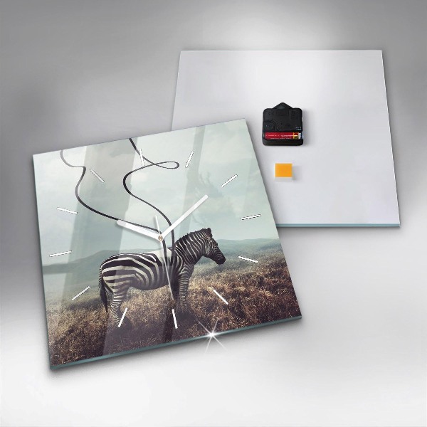 Kwadratowy zegar Zebra – Abstrakcja