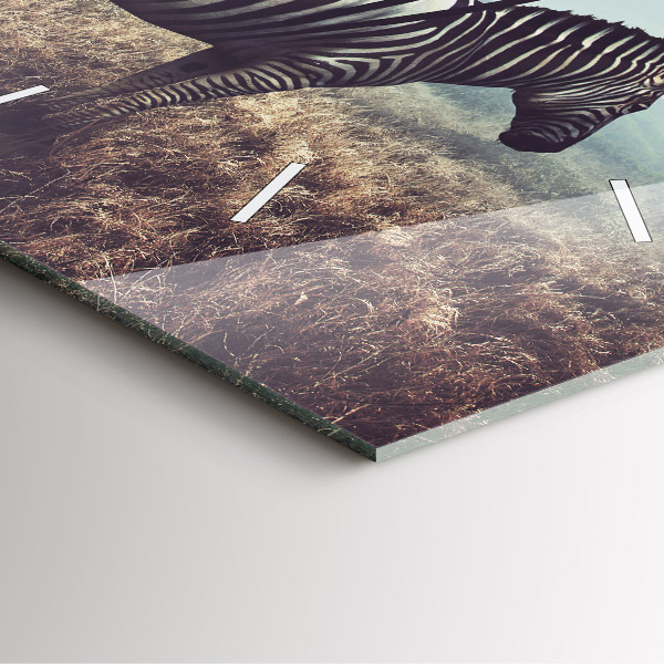 Kwadratowy zegar Zebra – Abstrakcja